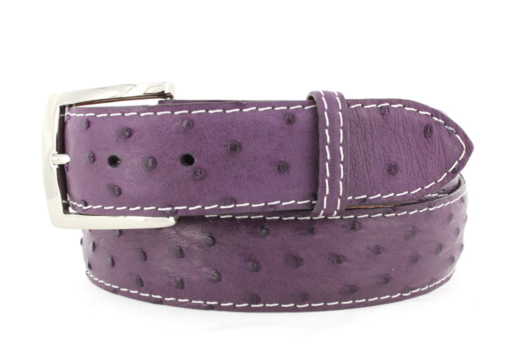white ostrich belt